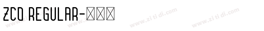 zco Regular字体转换